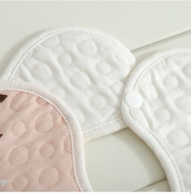 Resim Sones 2 Adet İnce Pamuklu Gazlı Bez Su Geçirmez Yumuşak 360 Derece Dönebilen Bebek Önlüğü Mavi Üçgen 