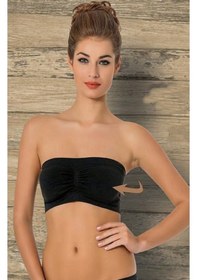 Resim Miss Fit Pedli Büstiyer Dikişsiz Straplez Çıkarılabilir 11072 