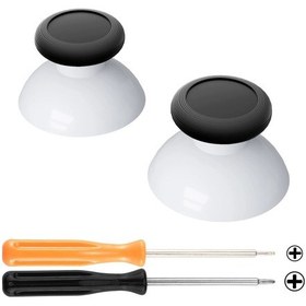 Resim Robot Beyaz Siyah-extremerate Çift Renkli Joystick Thumbsticks Analog Nintendo Switch Pro Denetleyici İçin Phillips T 