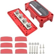 Resim Wondernest Cp-3088-02 300a 48v 4 Yollu M10 Terminalli Kırmızı Bakır Busbar Kırmızı 