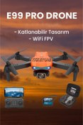 Resim YKK Store E99 Pro Katlanabilir Drone – 1080P HD Kamera, Wi-Fi FPV, Yedek Batarya Dahil 