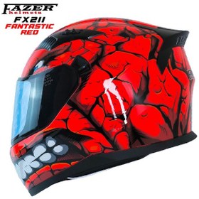 Resim Forza Fx Red Fantastic Full Face Kapalı Güneş Vizörlü Gözlüklü Motorsiklet Kaskı Kırmızı 