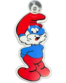 Resim OTO SÜSLEN İSTANBUL Pleksi Çizgi Film Kahramanları Şirin Baba Cam süsleri Vantuzlu 