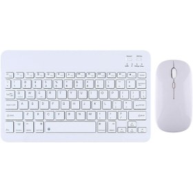 Resim TahTicMer Apple Ipad Pro 11 2022 A2435 A2761 A2762 Kablosuz Bluetooth Klavye Mouse Set Mavi 