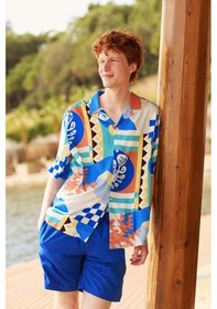 Resim DeFacto File Astarlı Kısa Boy Deniz Şortu N0132AZ24HSBE104 