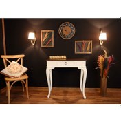 Resim Wooding 80 Cm Çekmeceli Masif Beyaz Ceviz Dresuar (548586126) Ceviz 