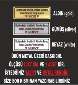 Resim sıradışıhediyem iSTEĞE GÖRE YAZI YAZMA METAL ÜZERİ tesbih kutusu isimliği kişiye özel yazılı metal 