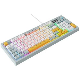 Resim Appa Everest Kb-79 Sılent Pro Mavi/beyaz/sarı Sessiz Rgb Q Membrane Oyuncu Klavyesi 