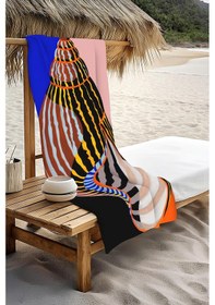 Resim Dijital Baskı Plaj Deniz Havlusu Deniz Kabuğu Desenli Peştamal Hvl0137 Renkli 