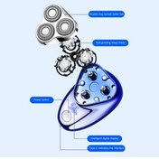Resim Dijital Ekran Usb Şarj Edilebilir Mini Seyahat Döner Tıraş Makinesi Taşınabilir Akülü Saç Sakal 