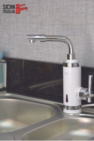 Resim ozbience Elektrikli Ani Su Isıtıcı, Termal Şofben, Musluk, Pratik Kullanım 