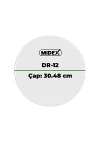 Resim Midex Dr-12r Şeffaf Renk 12 İnç Alto Bateri Davul Derisi Drumhead 12'' İnch 30.48 Cm 