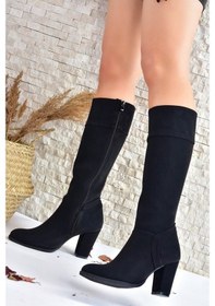 Resim Fox Shoes Siyah Kalın Topuklu Günlük Kadın Çizme L674291209 