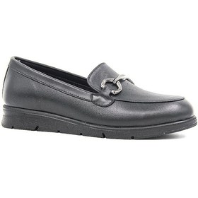 Resim De Scario 449 Deri Toka Detaylı Kadın Loafer Ayakkabı - Siyah Siyah 