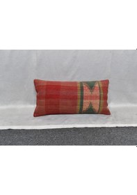 Resim Zehra Abla Halı Yeni El Dokuma Dekoratif Lumbar Kilim Kırlent Yastık Kılıfı 6653 Çok Renkli 