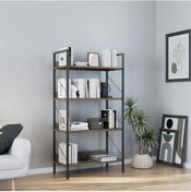 Resim Profile 4 Raflı Kitaplık-retro Ceviz 73x136x35 Cm Ceviz 