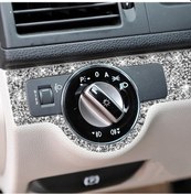 Resim Mercedes-benz C-sınıfı W204 2007-2010 Araba Far Çerçevesi Elmas Dekoratif Etiket, Soldan Direksiyonlu 1 Adet 