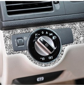 Resim Mercedes-benz C-sınıfı W204 2007-2010 Araba Far Çerçevesi Elmas Dekoratif Etiket, Soldan Direksiyonlu 1 Adet 