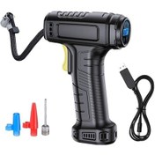 Resim Geeksen Hava Kompresörlü Lastik Şişirme Makinesi, Gösterge Göstergesi, Led Işık Ve Nozul Hava İğnesi İle 12v A 