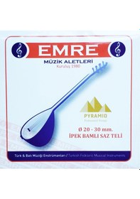 Resim Emre 0.20 Mm Pyramid Takım Tel Uzun Sap Bağlama Teli İpek Bamlı 