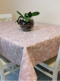 Resim Elyaflı Pvc Muşamba - Desenli Silinebilir Masa Örtüsü 01fnt12113 Bordo 
