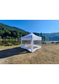 Resim 3x3 M 30 Mm Gazebo Tente Kış Bahçesi Beyaz 