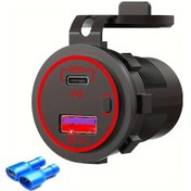 Resim Cloud011 Kırmızı65w Pd Type-c Ve 18w Hızlı Şarj 3.0 Usb Araç Şarj Cihazı, Çift Portlu, 12v/24v Uyumlu 