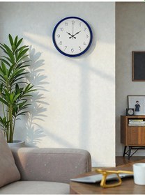 Resim 36 Cm Lacivert Dekoratif Duvar Saati Açık 