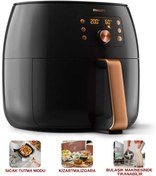 Resim Philips Xxl 7,3 Litre Ultra Premium Airfryer Siyah Bakır - Yeni Seri - Aile Boyu Kapasite 