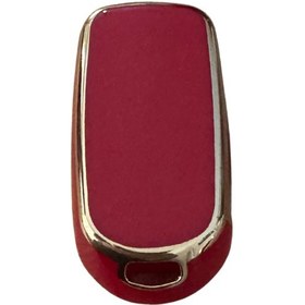 Resim Autohan Keys Egea Uyumlu Anahtar Kılıfı, 3 Buton, Kırmızı-altın Renk, Nano Kaplama 