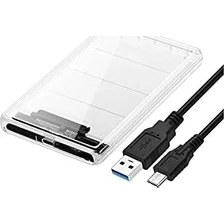 Resim TeknoKapsül 2.5 Sata Type C USB 3.1 USB 3.0 Şeffaf Harici SSD HDD Hard Disk Kutusu 4389 