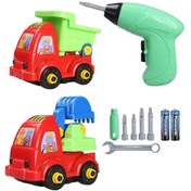 Resim Eğitici Sök Tak Oyuncak Pilli Matkaplı 46 Parça Tamir Seti Kamyon,kepçe 