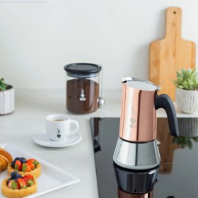 Resim UltraMint Venüs Bakır Renk 2 Cup Moka Pot, Şık ve Kullanışlı Kahve Keyfi Için 