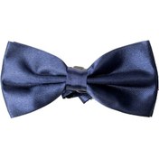 Resim Erkek Lacivert Düz Saten Klasik Papyon 1901728 Lacivert 