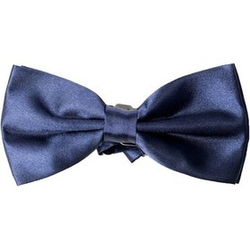 Resim Erkek Lacivert Düz Saten Klasik Papyon 1901728 Lacivert 