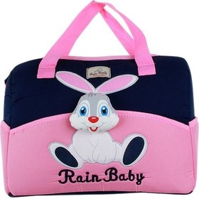 Resim Şamata Parti Evi Anne Bebek Bakım Çantası Tavşan Temalı Pembe 
