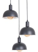 Resim Fer Avize Prag Modern Çocuk Odası - Cafe - Salon - Mutfak 3 Lü Siyah Renk Sarkıt 3 Lü Avize 