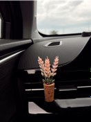 Resim Mi-ÇA HOME Dekoratif Mini Araç Kokusu|El Yapımı Mantar Saksı Çiçek Araba Klima Süsü|Oto Koku Difüzörü(Kokusuz) 