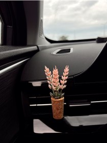 Resim Mi-ÇA HOME Dekoratif Mini Araç Kokusu|El Yapımı Mantar Saksı Çiçek Araba Klima Süsü|Oto Koku Difüzörü(Kokusuz) 