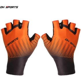 Resim Liangduo Shop Turuncu Tarzı L Boyutu Erkekler Kadınlar Yol Bisiklet Eldiveni Yarım Parmak Bisiklet Bisiklet Eldiveni Yaz Nefes Elastik Darbeye Dayanıklı Dağ Bisikleti Mtb Eldiven (Yurt Dışından) 