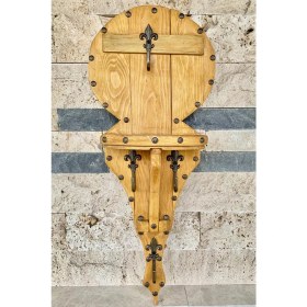 Resim Chifox Box Keywood Dekoratif Antik Görünümlü Çok Amaçlı Ahşap Askılık 