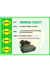 Resim El Fren Düğmesi / Butonu C4-c4 Picasso-p3008-p5008 Sarı El Glblseme - 58 Fren Anahtarı 