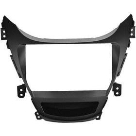 Resim Yaozixa Hyundaı Elantra 2012-2015 İçin 9 İnç Çift Din Radyo Dvd Ekran Kurulum Çerçevesi - Siyah Abs Dashboard Montaj Seti Kolay Kurulum 