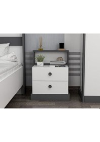 Resim Life Komodin Beyaz - Antrasit Beyaz-antrasit 