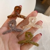 Resim 4 parça/set mini sevimli küçük çizik klips, yarım fermuar başlık, yarı şeffaf internet ünlü perçem tokası, yan klips, köpekbalığı klips 