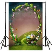 Resim Paskalya Temalı Bebek Fotoğraf Çekimi İçin Özel Tasarım Fon Perdesi - 2.1x1.5m 