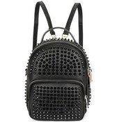 Resim Luckydog Challenger 2024 Punk Siyah Çivili Mini Sırt Çantası Kadın Siyah 