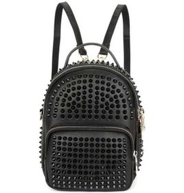 Resim Luckydog Challenger 2024 Punk Siyah Çivili Mini Sırt Çantası Kadın Siyah 