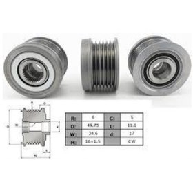 Resim Alternatör Kasnağı Vw Golf-5 / Jetta / Passat / Polo / Audı A3 / Seat Leon Bse/blf/blg/caxa/cava/cbzb/cbzc 04--52831 