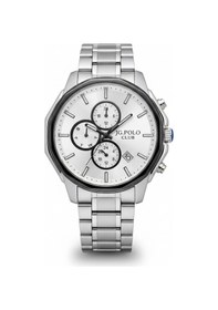Resim Jg. Polo Club Erkek Kol Saati Silver Renk, Beyaz Kadran - G11407, 2 Yıl Garantili Gümüş 